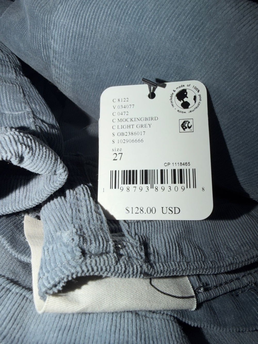 We The Free NEW Libre Wide-Leg Jeans In Mockingbird Light Grey Blue High Waisted - Picture 5 of 6